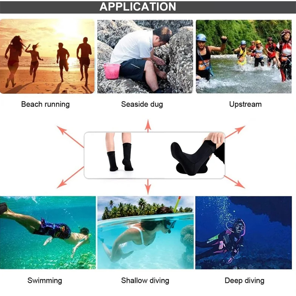 5mm Neoprene Socks 3mm Wetsuit - đánh giá và giá Flippers Swimming